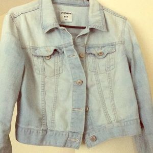 Light Wash Denim Crop Jacket